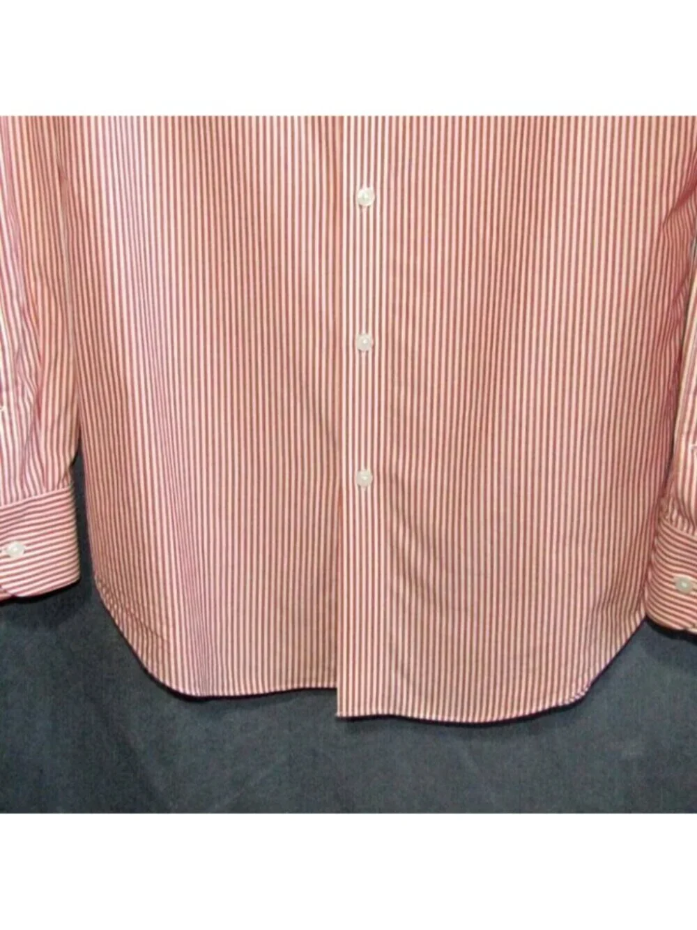 J Crew Ludlow Premium Shirt Orange Stripe Mens Sz 15 Slim Long Sleeve Reimagined